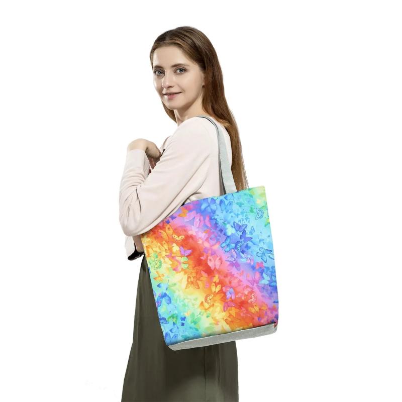 Bright Printed Handbags For Women Large Capacity Shoulder Bags