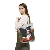 Casual Collie Dog Printed Handbags for Women Shoulder Bag