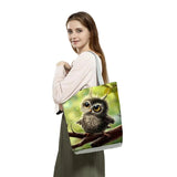 Branches Owl Print Handbags for Women Animal Shoulder Bags