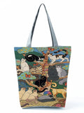 Cartoon Cat Shoulder Bag Foldable Shopping Tote