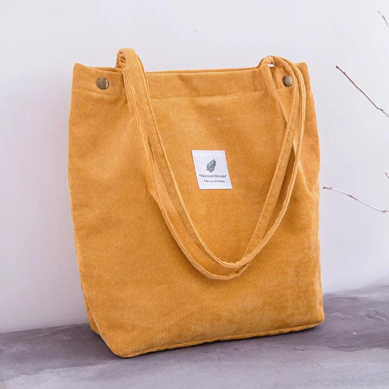 Casual Corduroy Shoulder Bag Tote Handbag