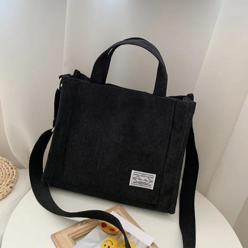 Casual Corduroy Tote Shoulder Bag for Women