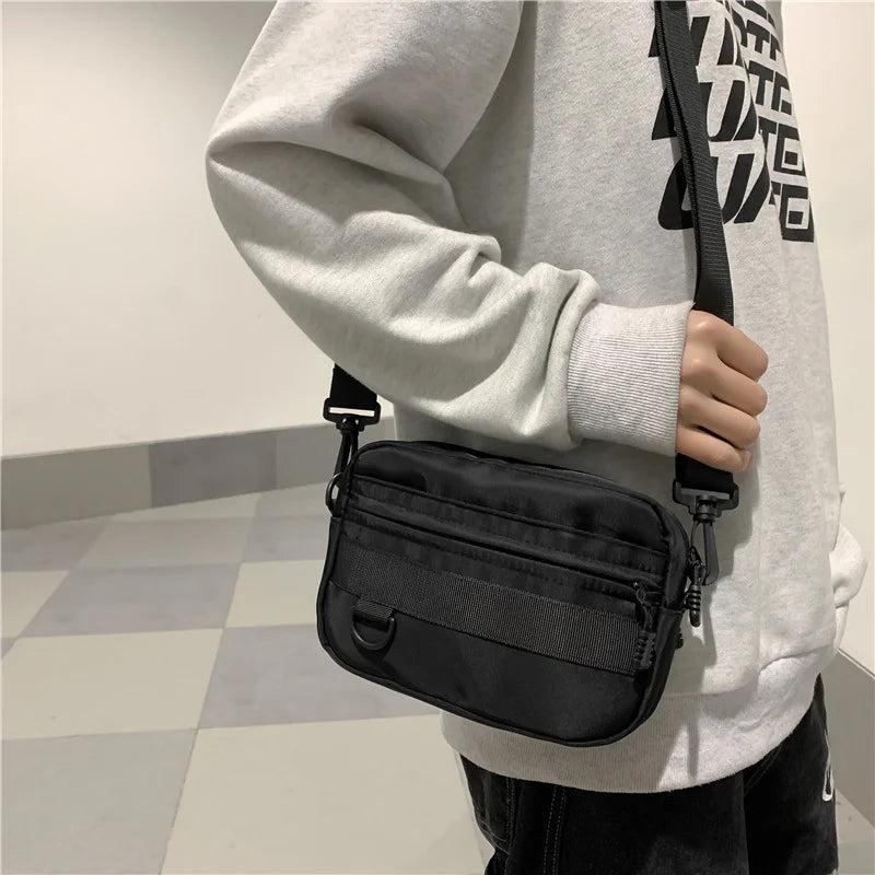 Casual Men Crossbody Bags Summer Solid Unisex Shoulder Bag