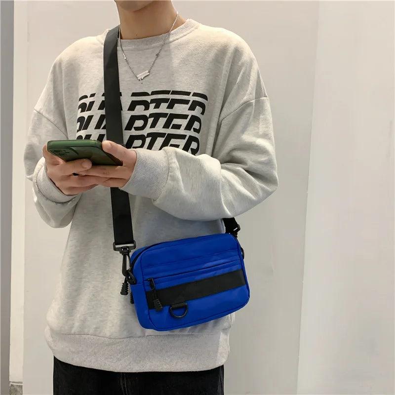 Casual Men Crossbody Bags Summer Solid Unisex Shoulder Bag
