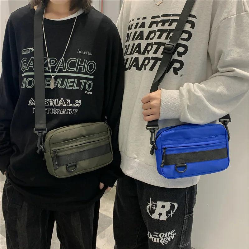 Casual Men Crossbody Bags Summer Solid Unisex Shoulder Bag