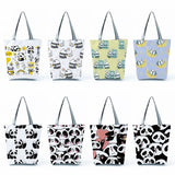 Cartoon Panda Shoulder Bag for Women Portable Large Capacity Tote Bag