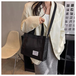 Casual Square Shoulder Bag Waterproof Nylon Totes Small Crossbody