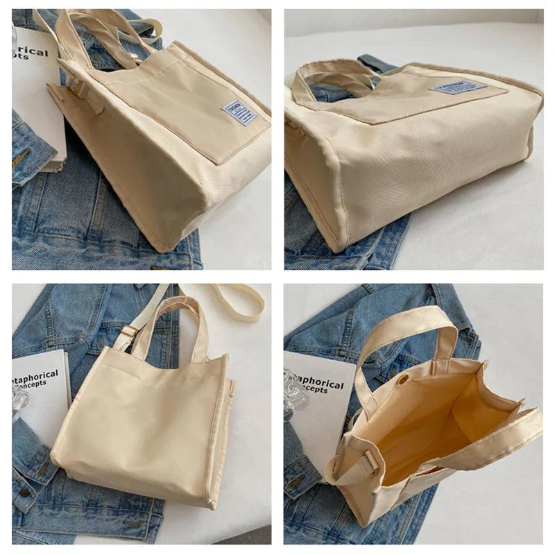 Casual Square Shoulder Bag Waterproof Nylon Totes Small Crossbody