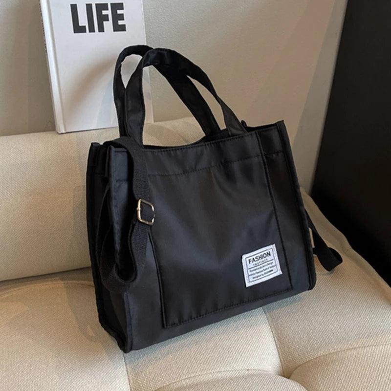 Casual Square Shoulder Bag Waterproof Nylon Totes Small Crossbody