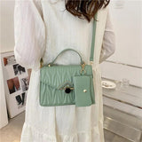 Casual Vintage Pleated Crossbody Bag Handbag