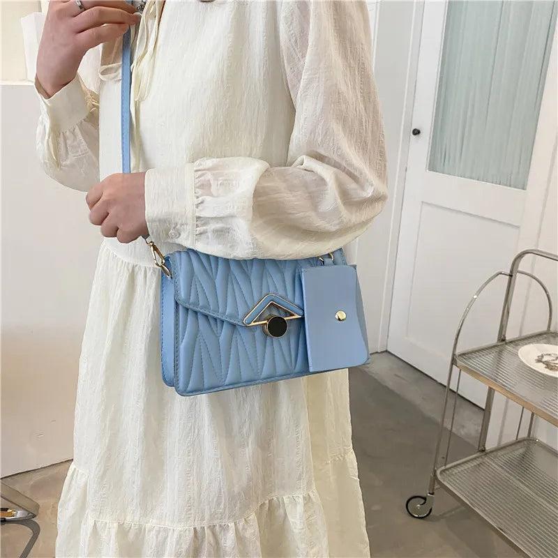 Casual Vintage Pleated Crossbody Bag Handbag