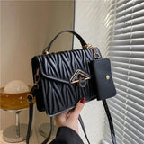 Casual Vintage Pleated Crossbody Bag Handbag
