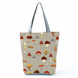 Cartoon Mushroom Printed Handbags Plant All-Match Shoulder Bag