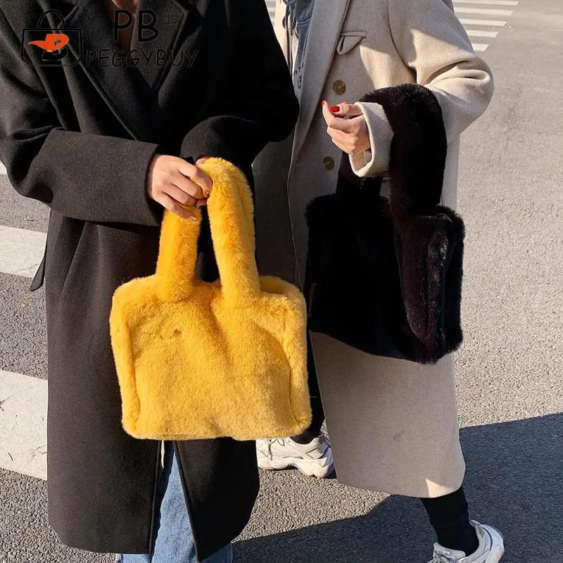 Casual All-match Women Autumn Winter Soft Plush Fur Handbag