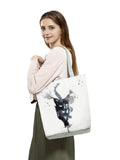 Cat Print Shopper Bag Women Handbag Reusable Shoulder Bag