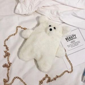 Cartoon Bear Plush Shoulder Bag Handbag