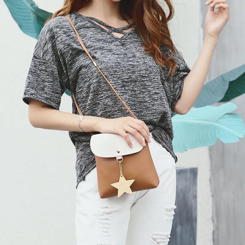 Casual Square Bag Mini Messenger PU Leather Shoulder Bag