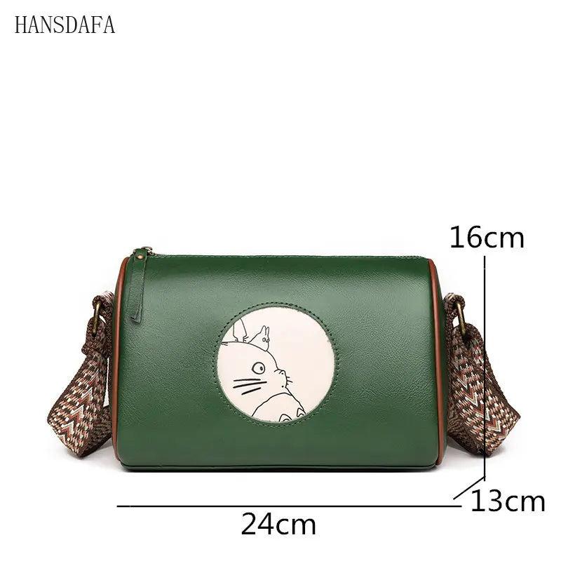 Casual Crossbody Handbag Lady Cow Leather Small Vintage Women Shoulder Bag