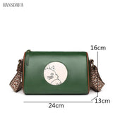 Casual Crossbody Handbag Lady Cow Leather Small Vintage Women Shoulder Bag