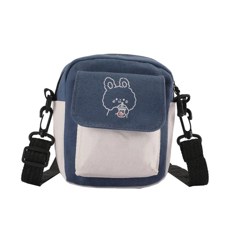 Cartoon Printed Shoulder Messenger Bag Hit Flap Purse Casual Handbag