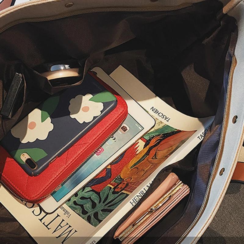 Casual Canvas Shoulder Bag for Women Large Capacity Tote Bags