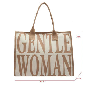 Casual Women's Canvas Shoulder Bag Large Capacity Travel Tote