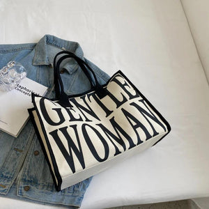 Casual Women's Canvas Shoulder Bag Large Capacity Travel Tote