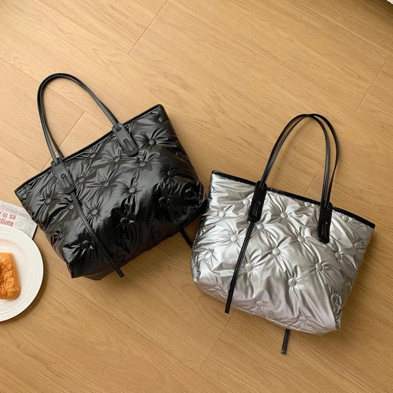 Casual Women Shoulder Bag Cotton Solid Large Underarm Bags