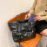 Casual Women Shoulder Bag Cotton Solid Large Underarm Bags