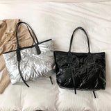 Casual Women Shoulder Bag Cotton Solid Large Underarm Bags