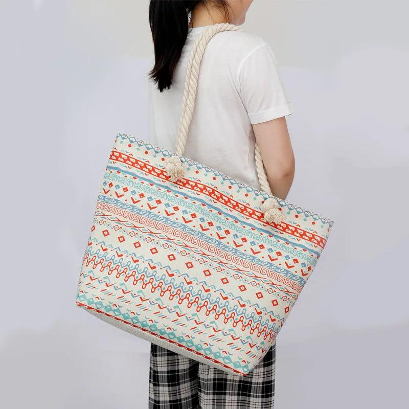 Casual Women Handbag Canvas Shoulder Bag Large Capacity