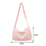 Casual Plaid Shoulder Tote Bag for Ladies Girls