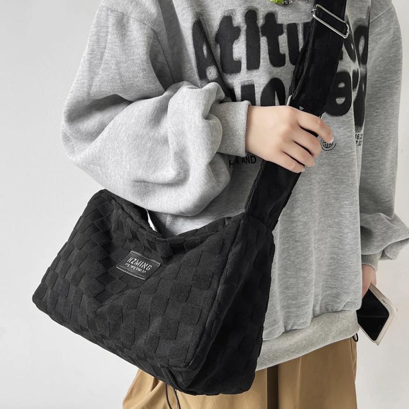 Casual Plaid Shoulder Tote Bag for Ladies Girls