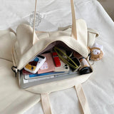 Cat Canvas Bag Cartoon Shoulder Bags Student Large Messenger Bag