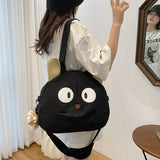 Cat Canvas Bag Cartoon Shoulder Bags Student Large Messenger Bag