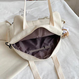 Cat Canvas Bag Cartoon Shoulder Bags Student Large Messenger Bag