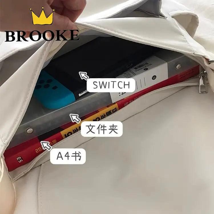 Casual Nylon Letter Canvas Tote Bag Large Capacity Female Shopper Shoulder Bags