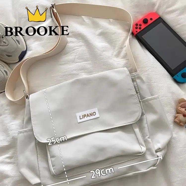 Casual Nylon Letter Canvas Tote Bag Large Capacity Female Shopper Shoulder Bags