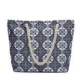Casual Geometric Canvas Tote Bag Beach Bolsa Feminina