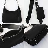 Casual Nylon Crossbody Handbags with Chain Strap 3 in 1 Satchels Bags for Women
