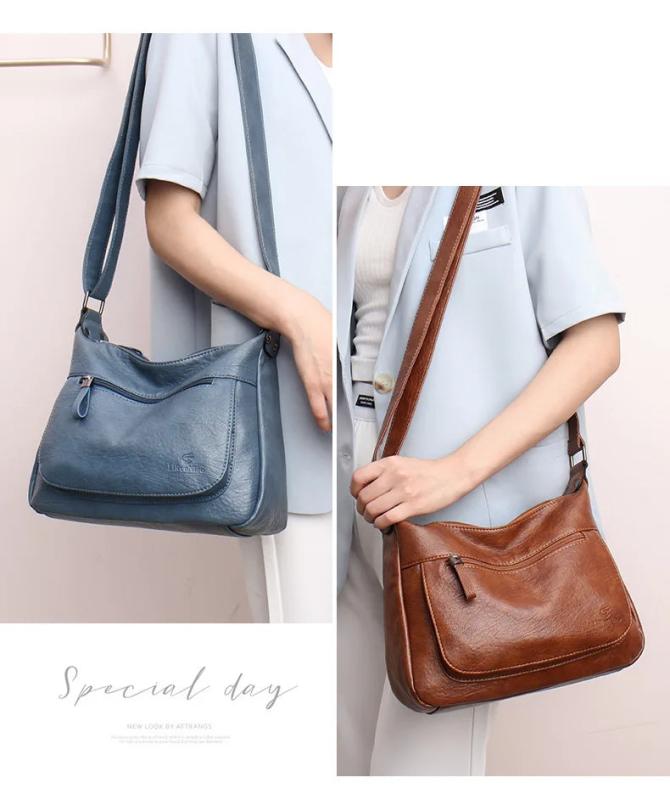 Casual Women Shoulder Crossbody Bag - Hot PU Leather Tote for Ladies