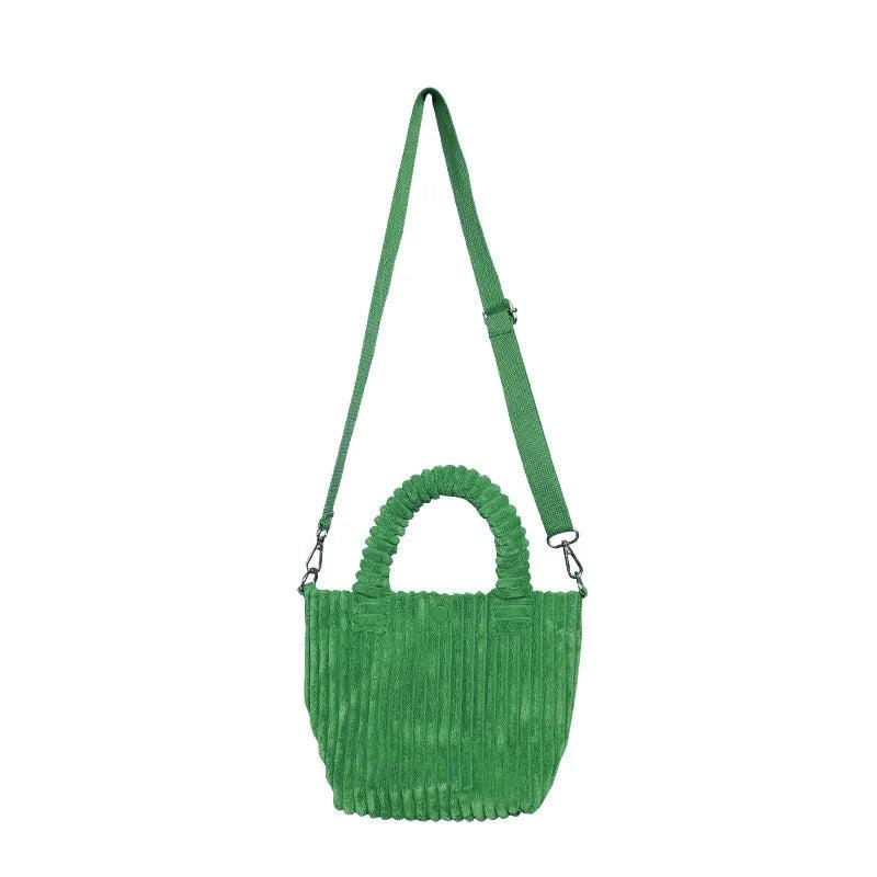 Casual Women Corduroy Shoulder Bags Female Eco Cloth Handbag Tote
