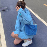 Casual Women Corduroy Shoulder Bags Female Eco Cloth Handbag Tote