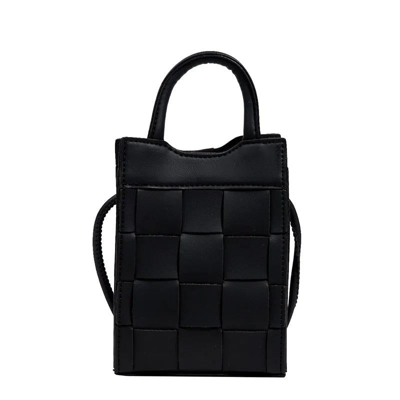 Braided Cell Phone Bag Female Spring Handheld Square Bag