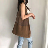 Casual Hollow Woven Women Shoulder Bags Large Capacity Totes Female