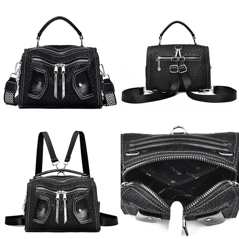 Casual Women Handbag Travel Shoulder Bag Soft Leather Female Crossbody Bag