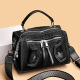 Casual Women Handbag Travel Shoulder Bag Soft Leather Female Crossbody Bag