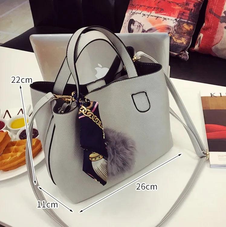 Burgundy PU Leather Women Handbag Girls Messenger Bag