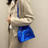 Bright Leather Shell Handbag Women Mini Clutch Crossbody Bag