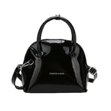 Bright Leather Shell Handbag Women Mini Clutch Crossbody Bag